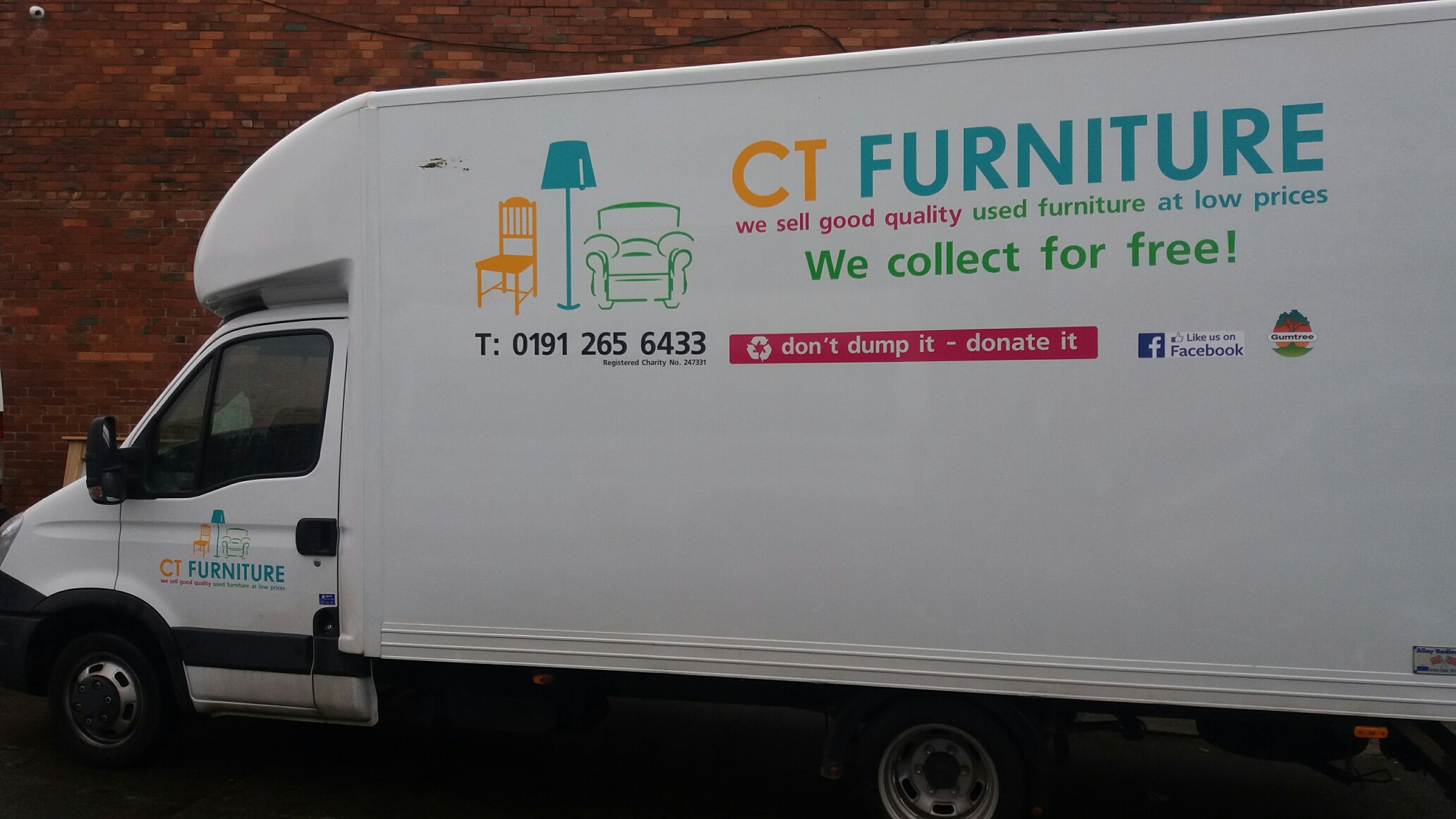 CT Furniture  warp it charity donations surplus assets van